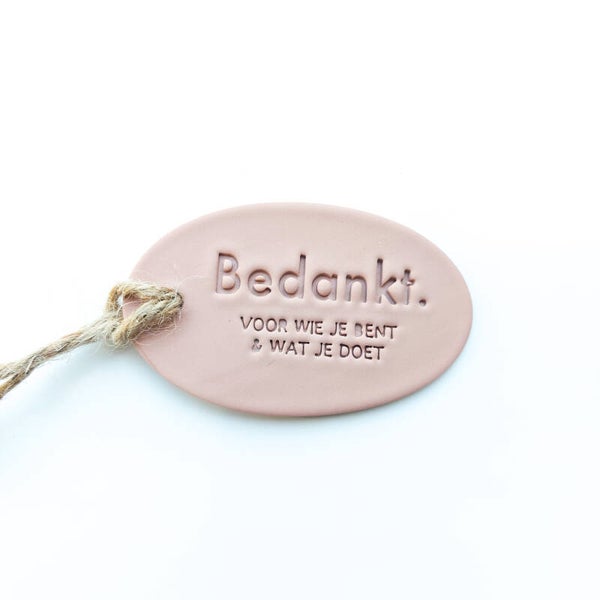 Cadeaulabel 'Bedankt'
