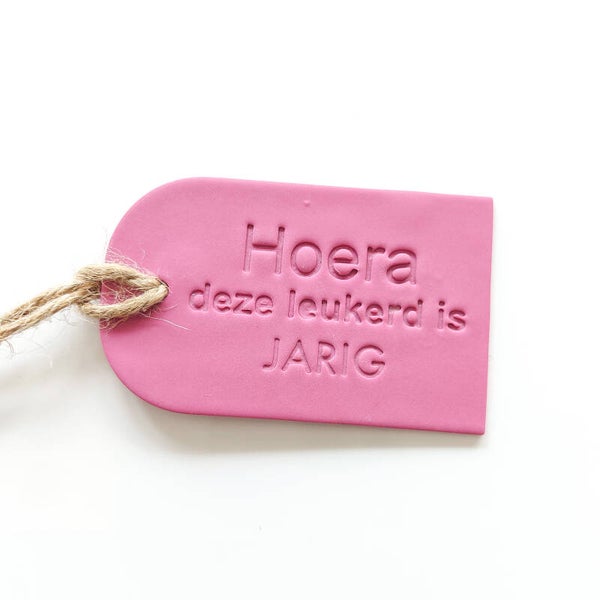 Cadeaulabel 'Hoera'