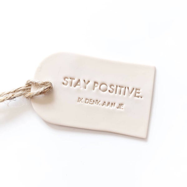 Cadeaulabel 'Stay positive'