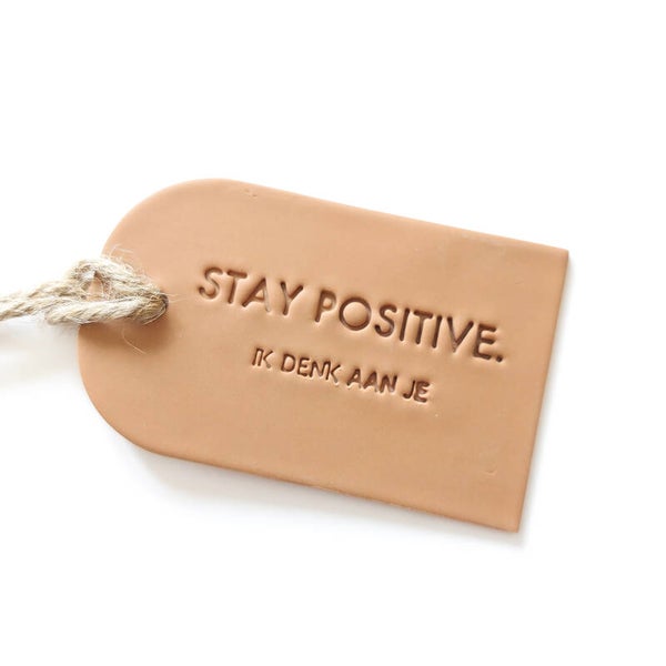 Cadeaulabel 'Stay positive'