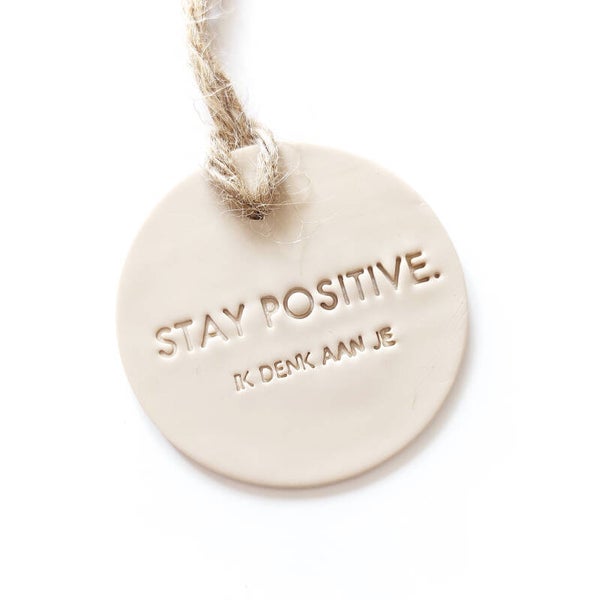 Cadeaulabel 'Stay positive'