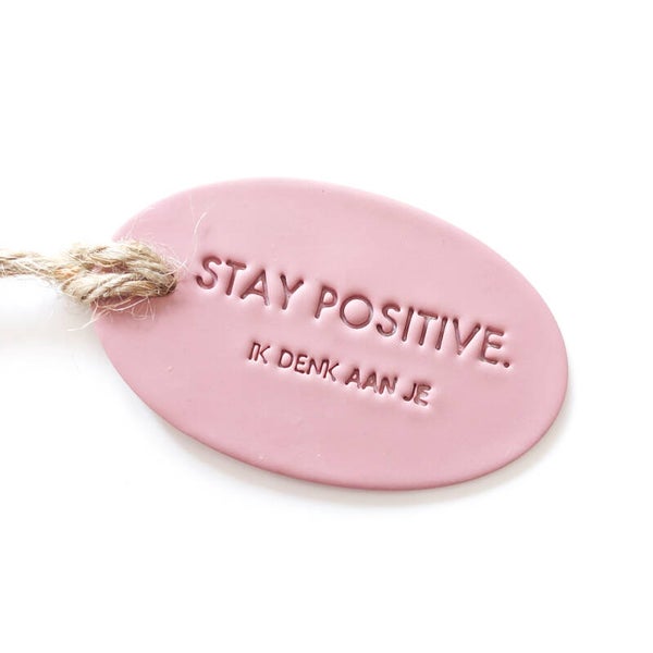 Cadeaulabel 'Stay positive'
