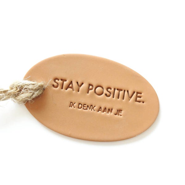 Cadeaulabel 'Stay positive'