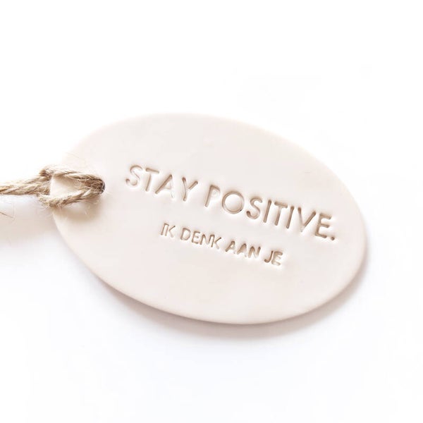 Cadeaulabel 'Stay positive'