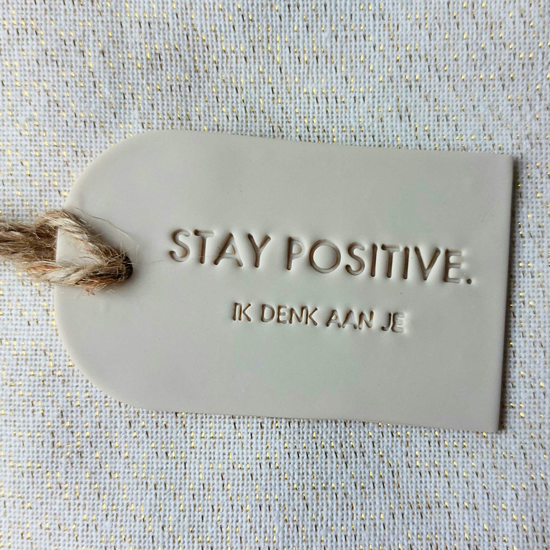 Cadeaulabel 'Stay positive'