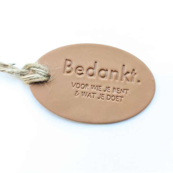 Cadeaulabel 'Bedankt'