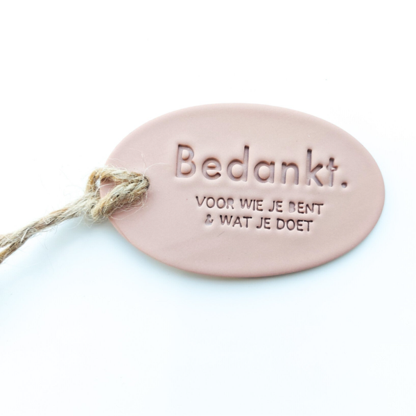Cadeaulabel 'Bedankt'