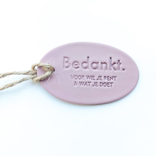 Cadeaulabel 'Bedankt'