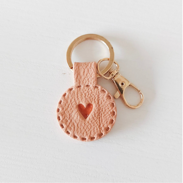 Sleutelhanger Hart | okergeel