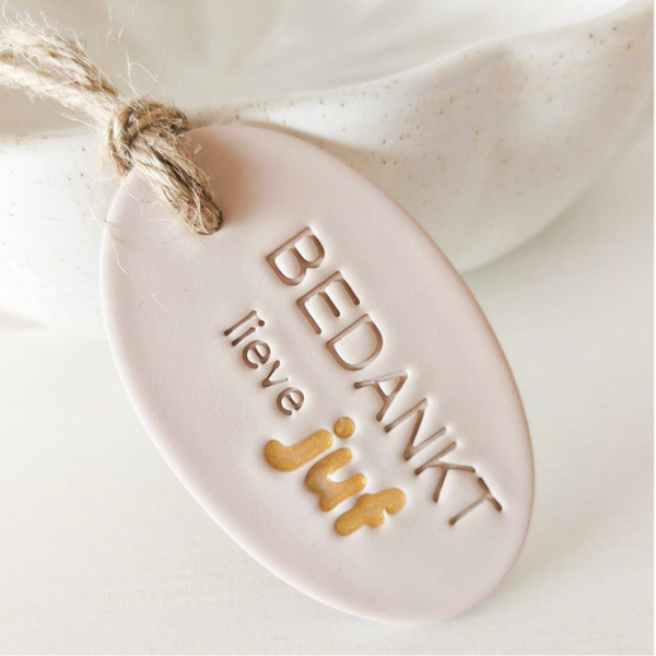 Bedankt lieve juf | zand