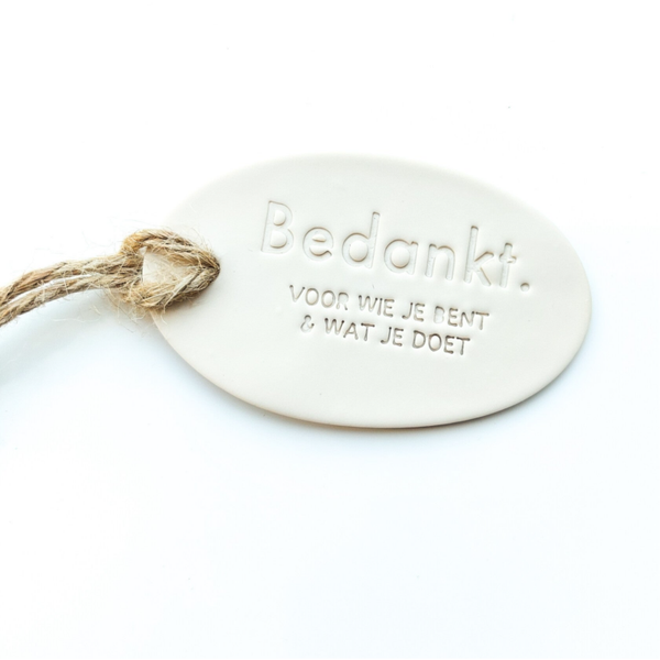 Cadeaulabel 'Bedankt'