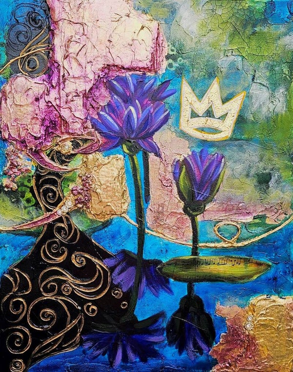 Purple Waterlily pond