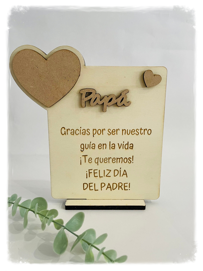 PLACA CORAZÓN PAPÁ