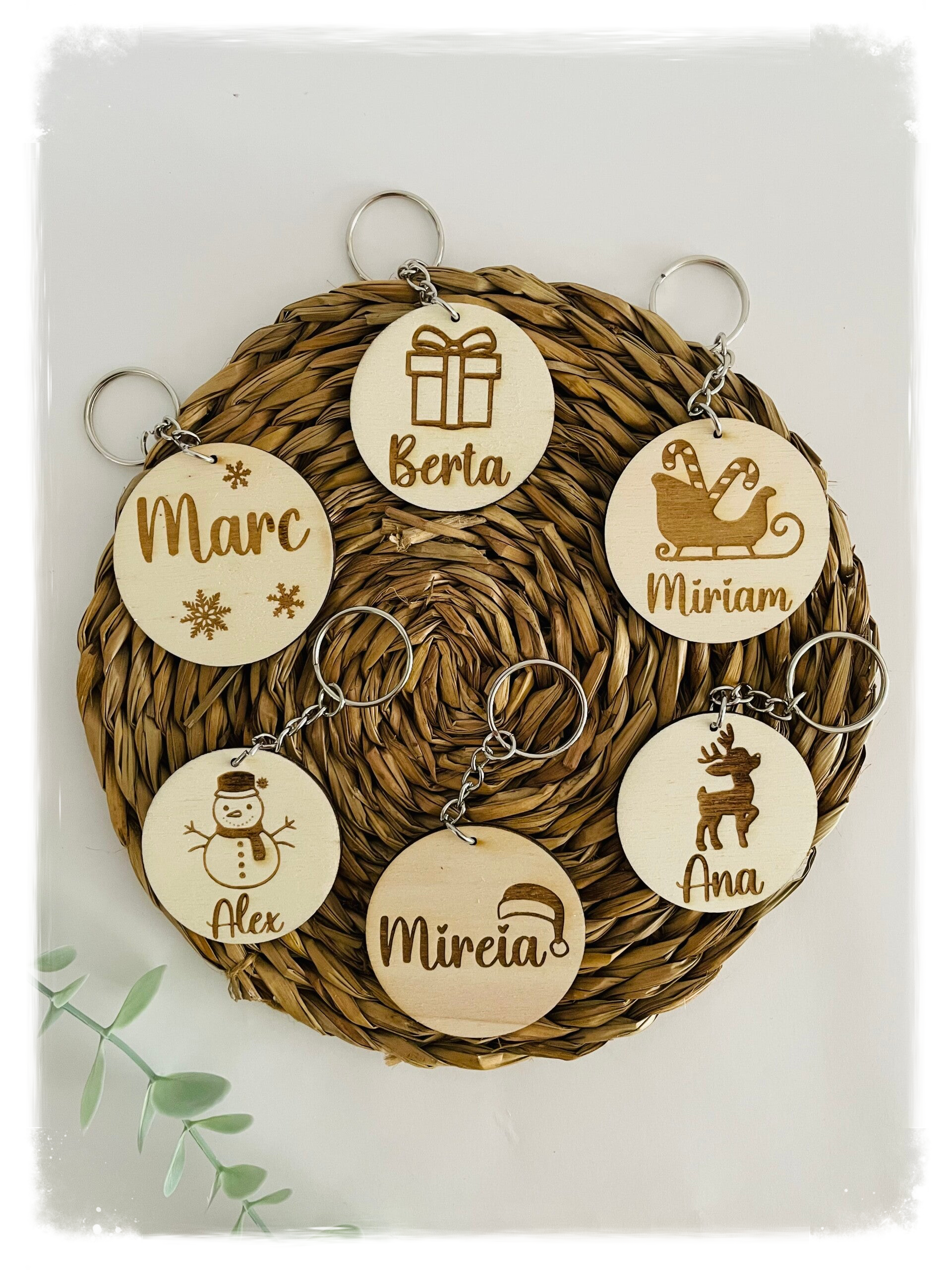 LLAVERO NAVIDAD REDONDO