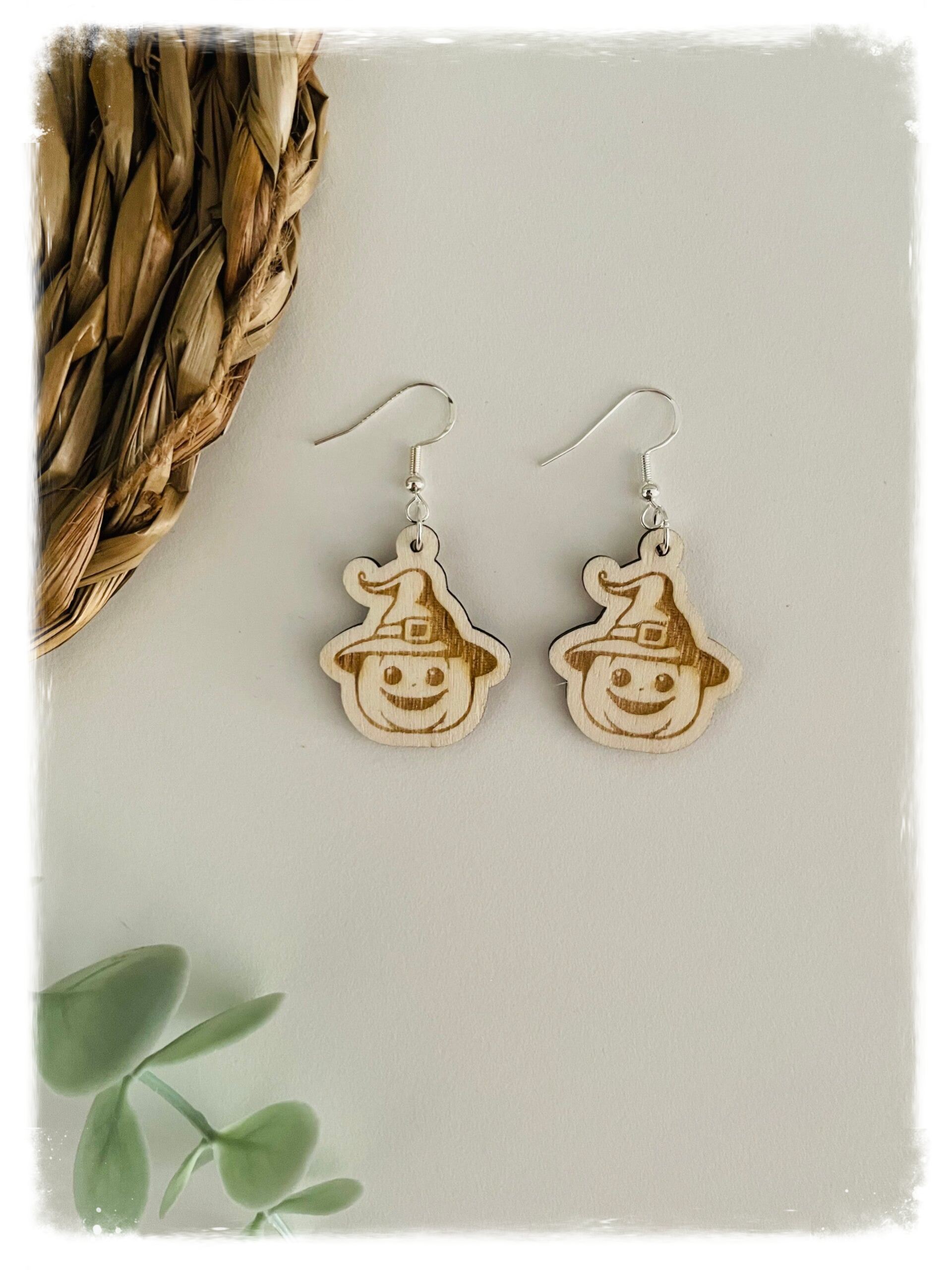 PENDIENTES DE MADERA HALLOWEEN