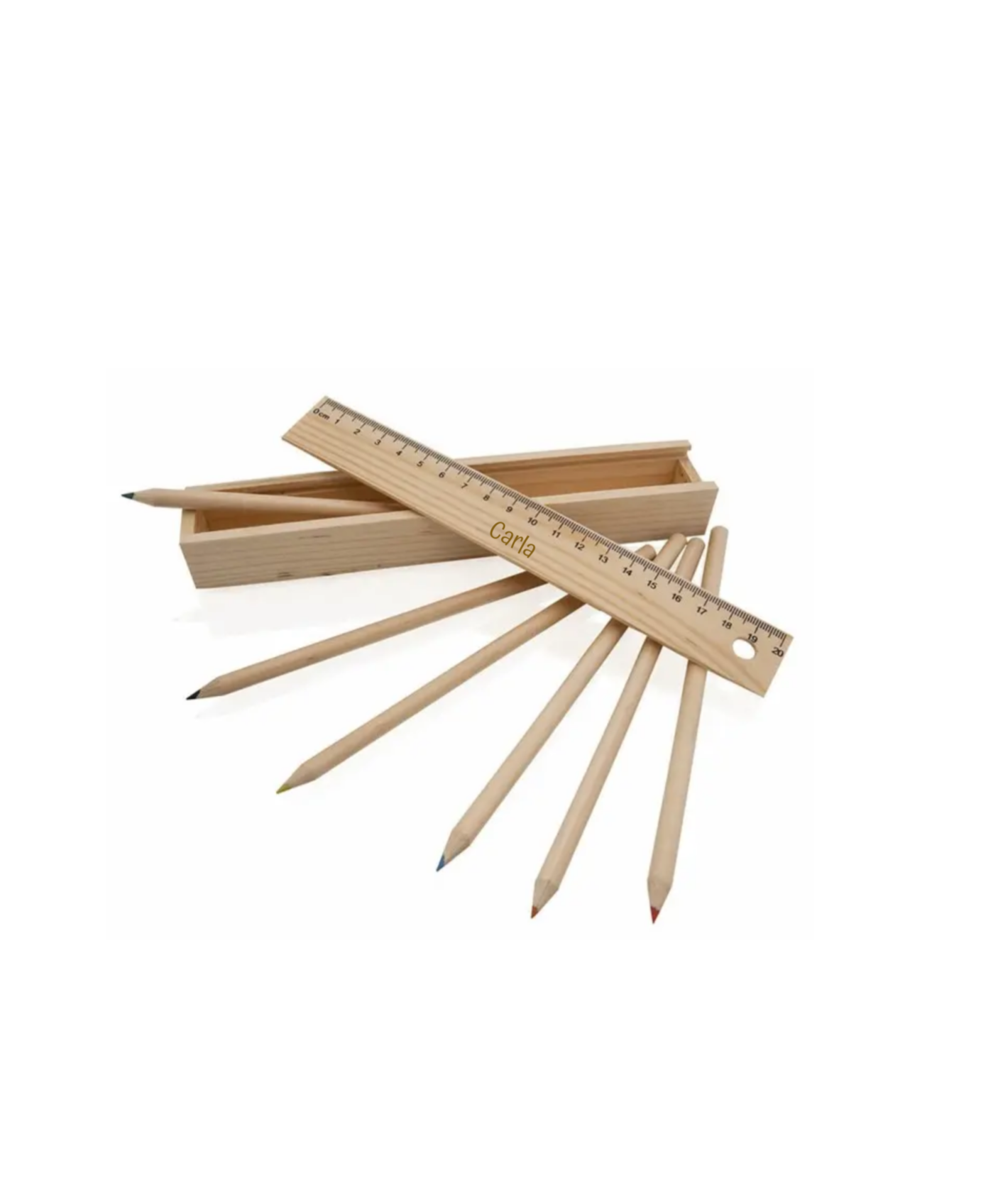 CAJA MADERA LÁPICES