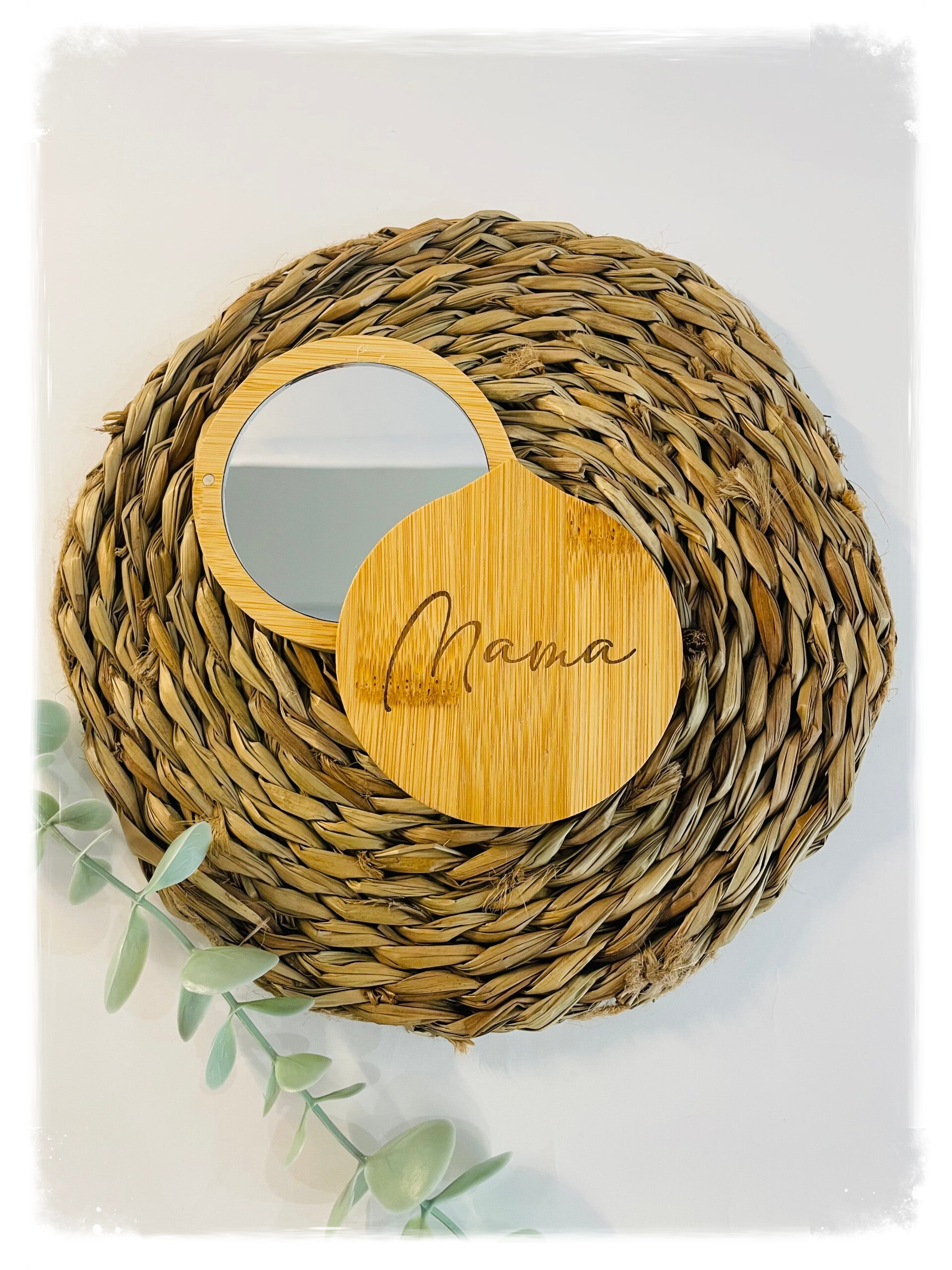 ESPEJO BAMBÚ MAMA CON TAPA