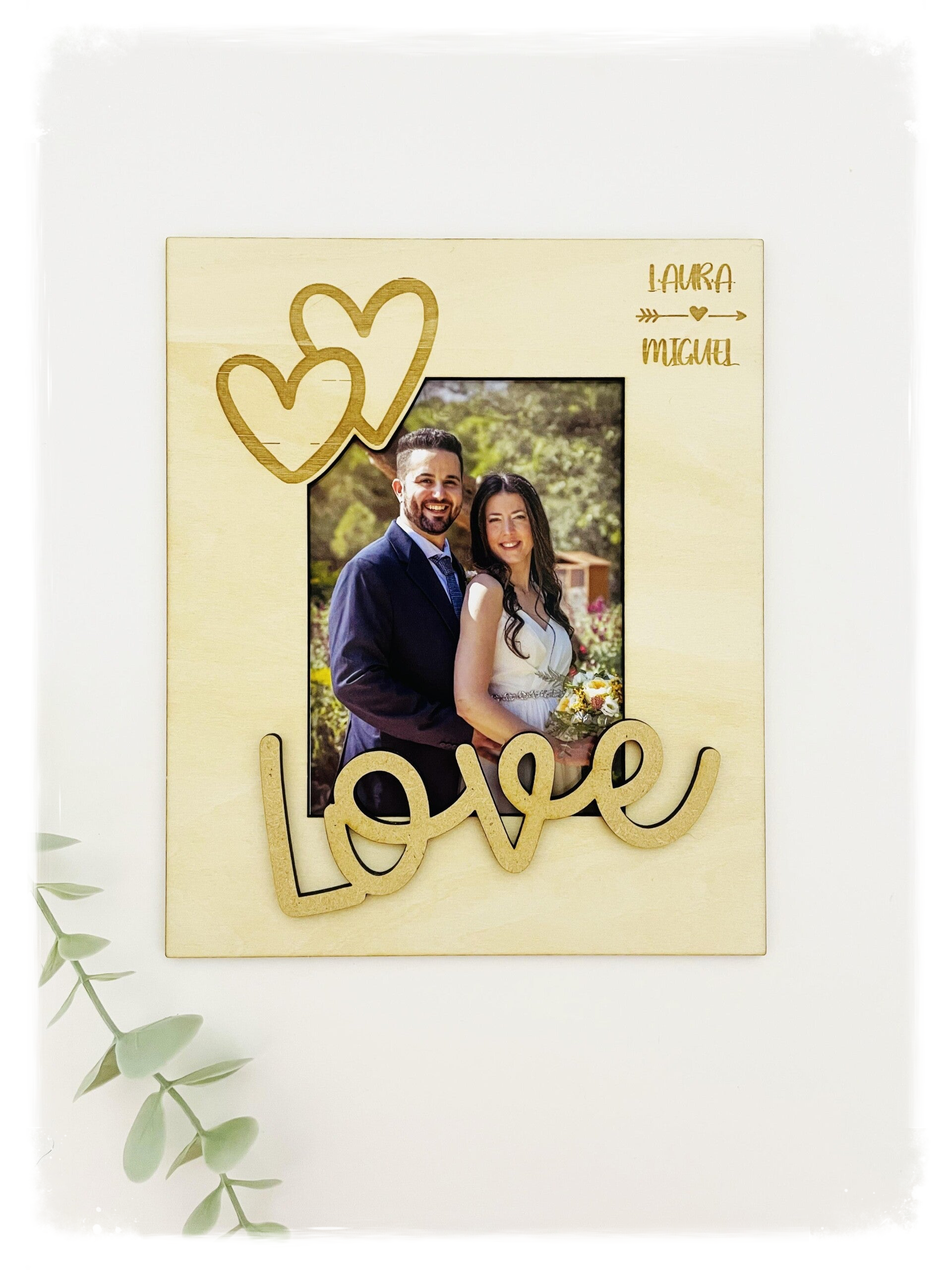 PLACA DE MADERA CON FOTO