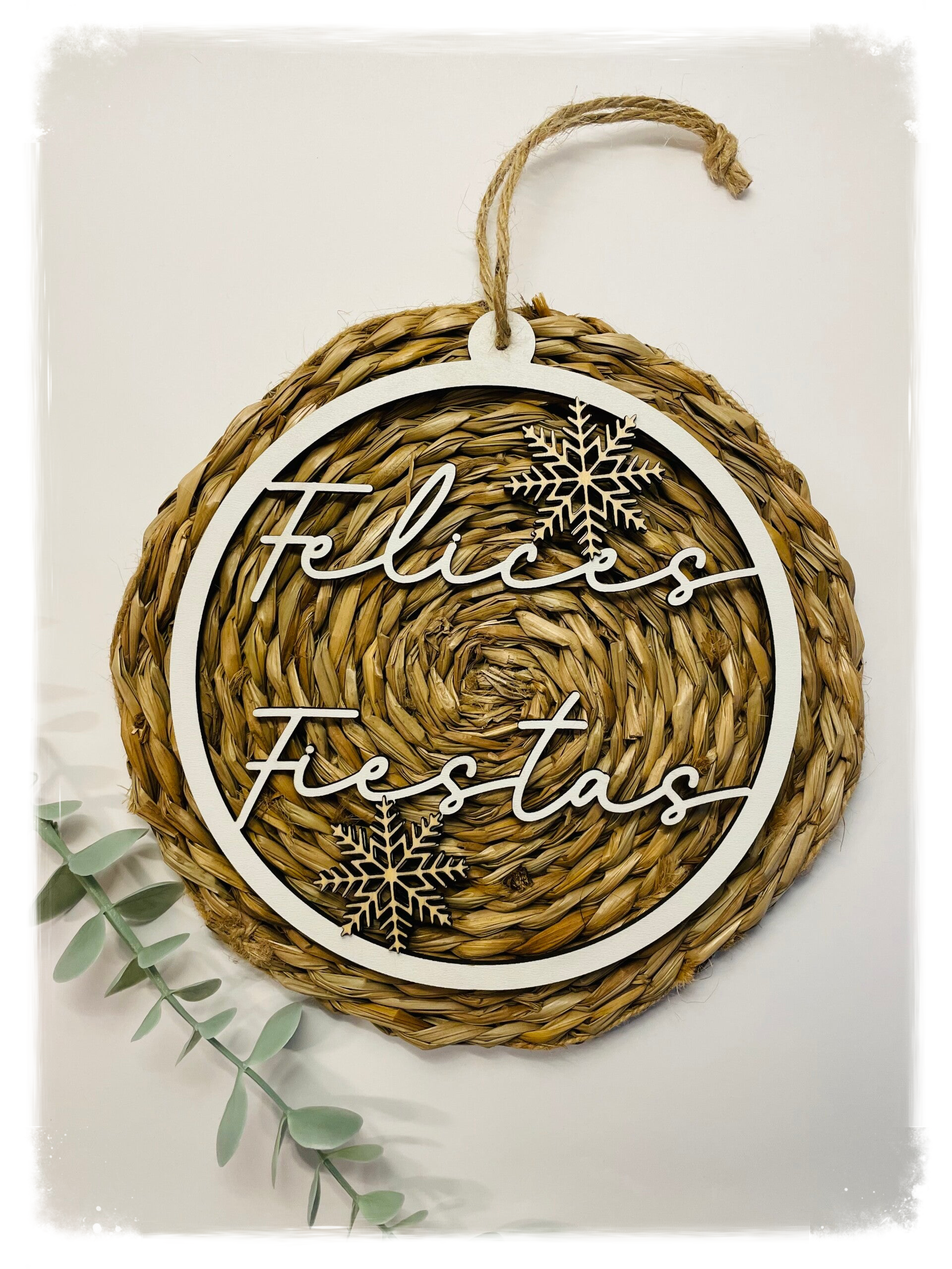 PLACA FELICES FIESTAS