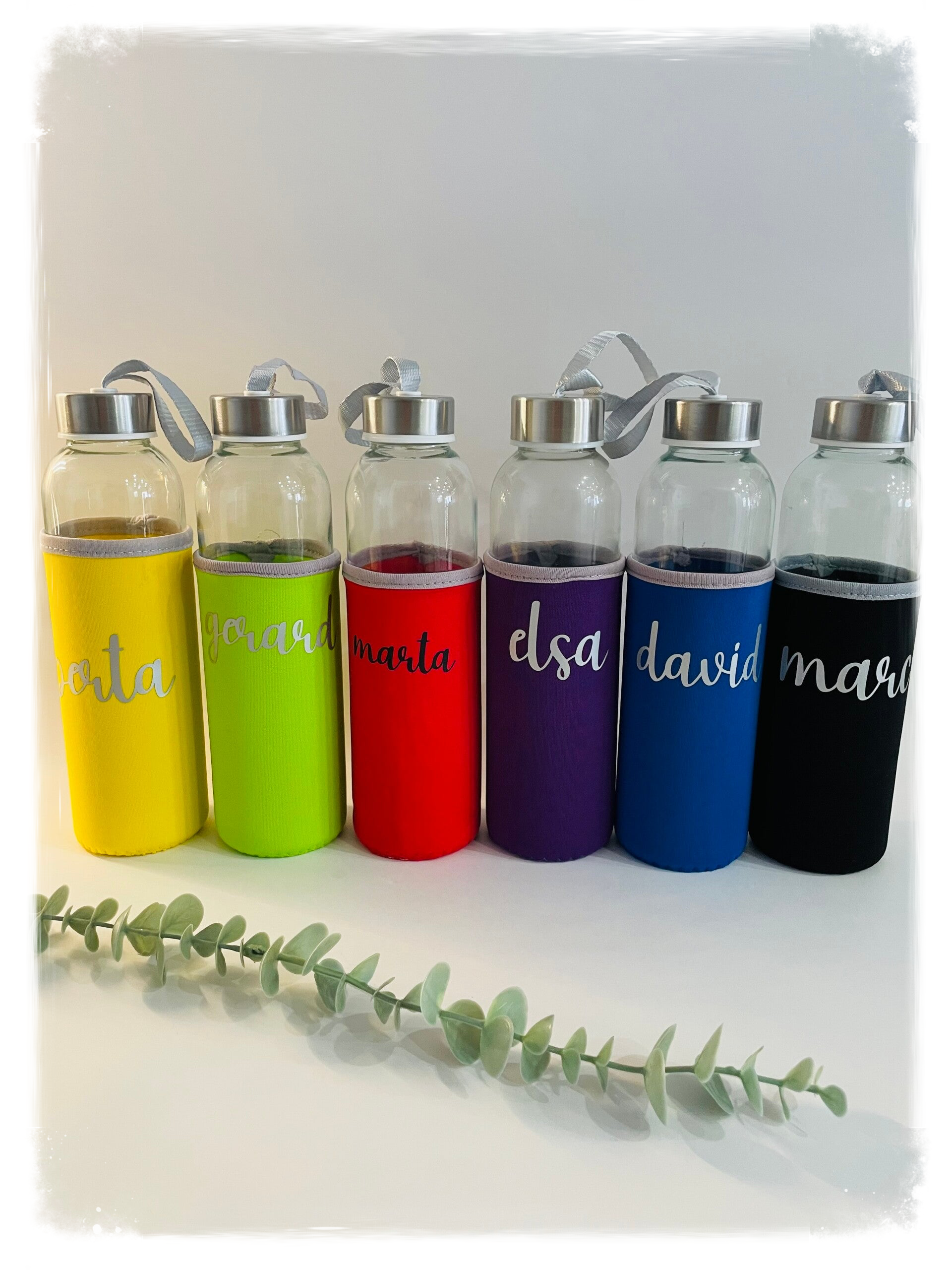 BOTELLA CRISTAL COLORES