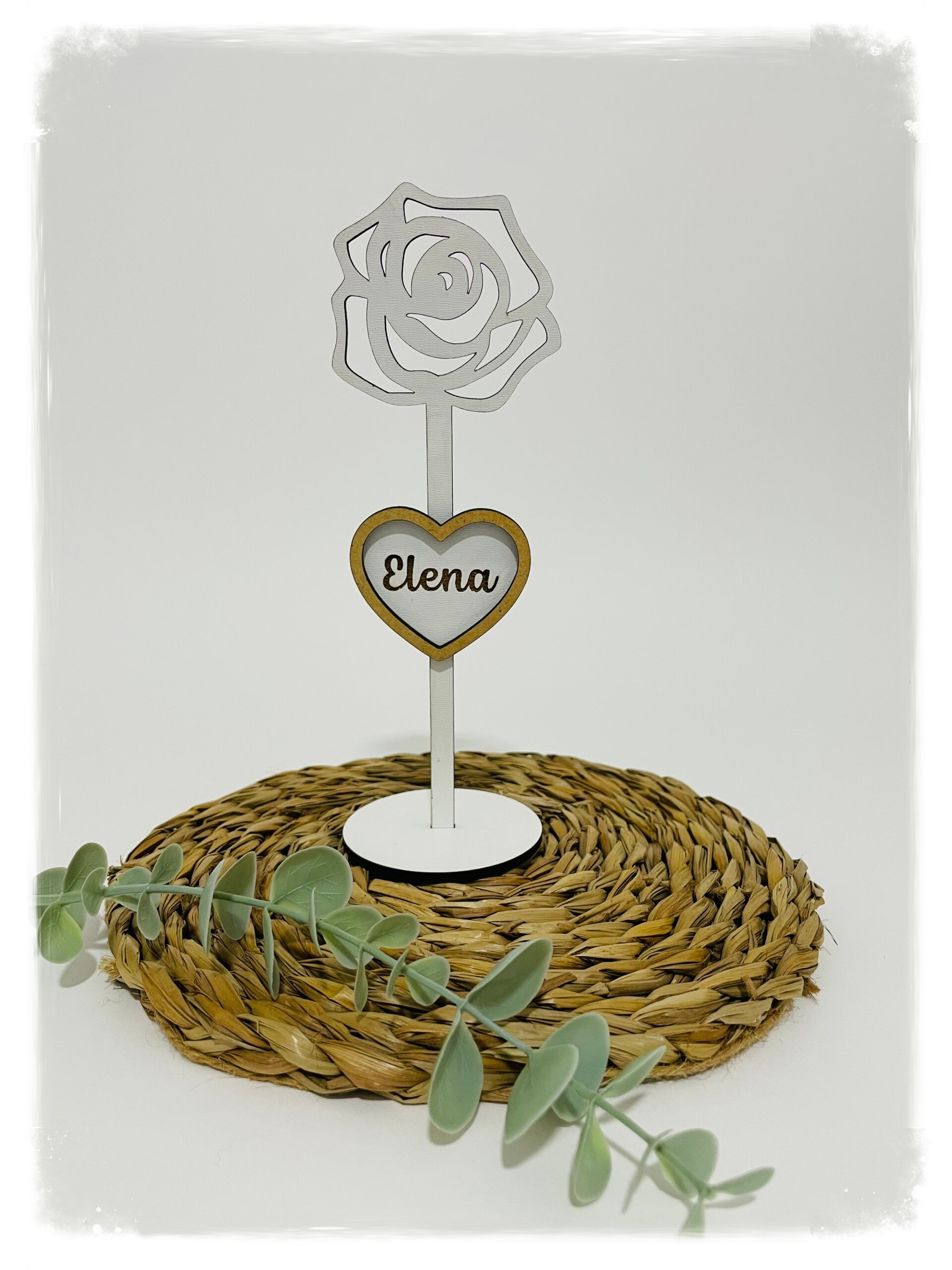 ROSA DE MADERA CORAZÓN