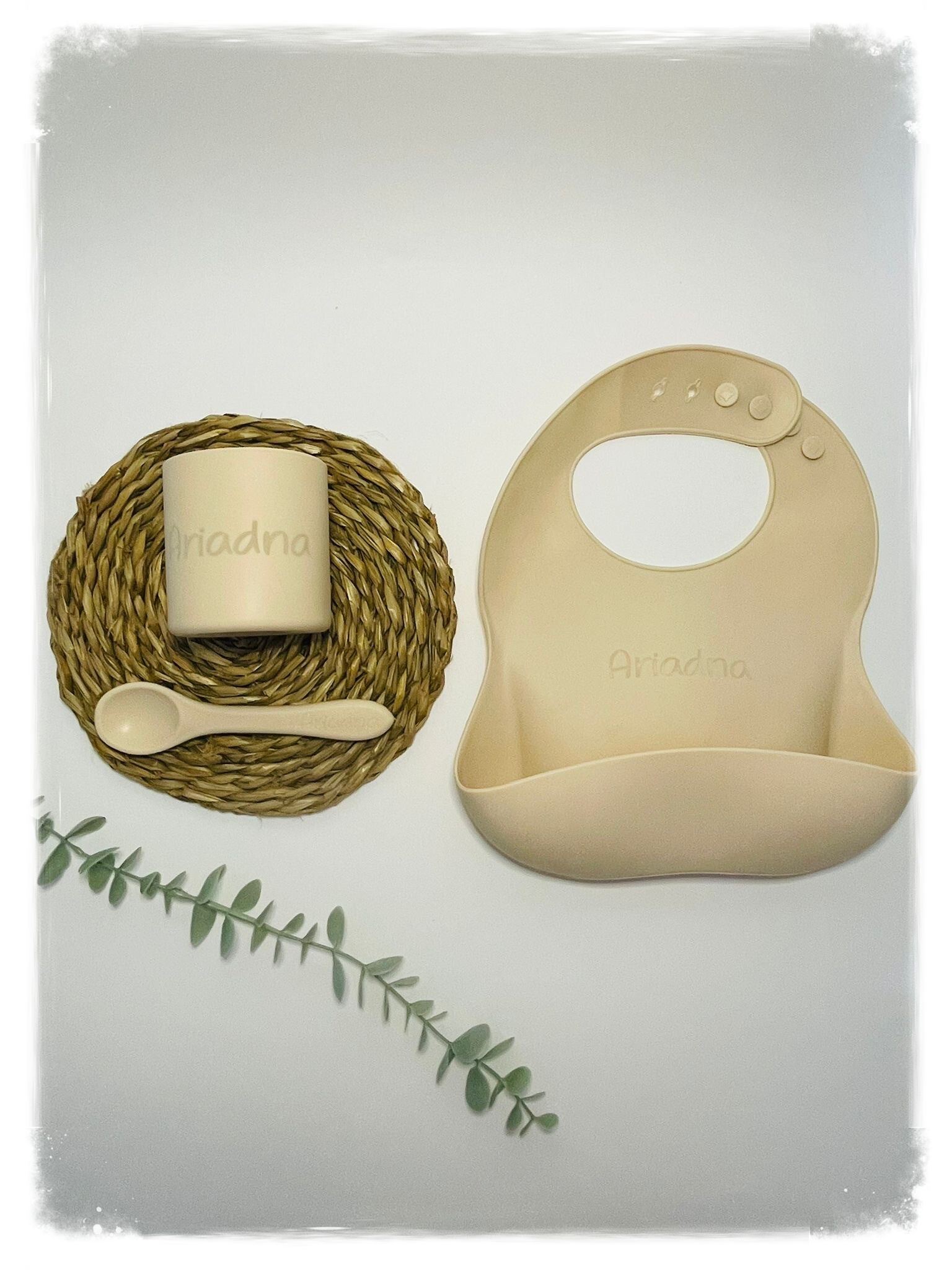 PACK CUCHARA VASO BABERO