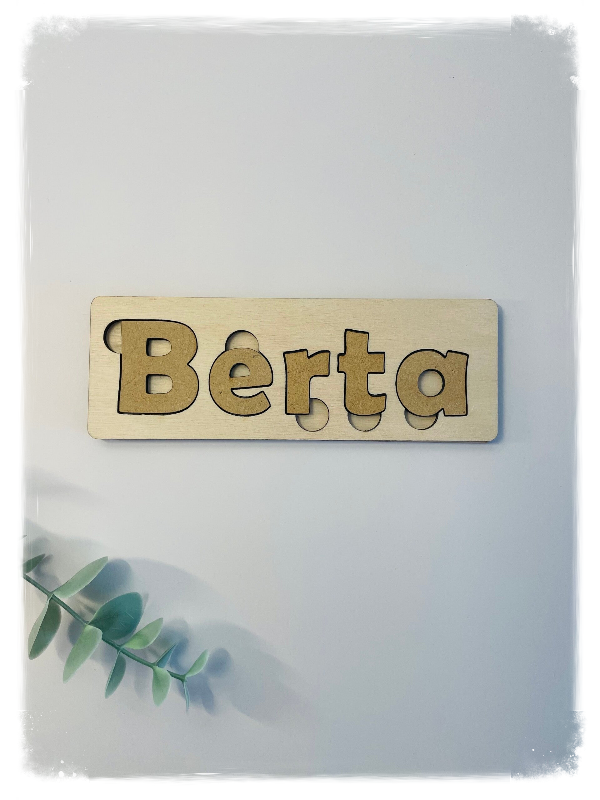 PUZZLE ENCAJABLE NOMBRE MADERA