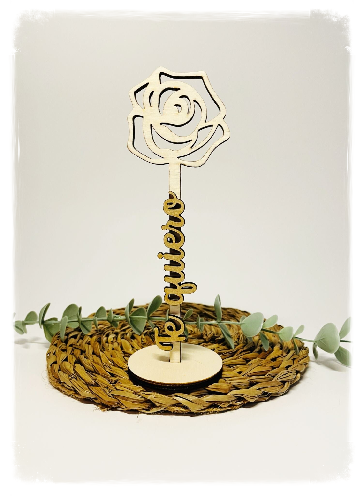 ROSA DE MADERA TE QUIERO