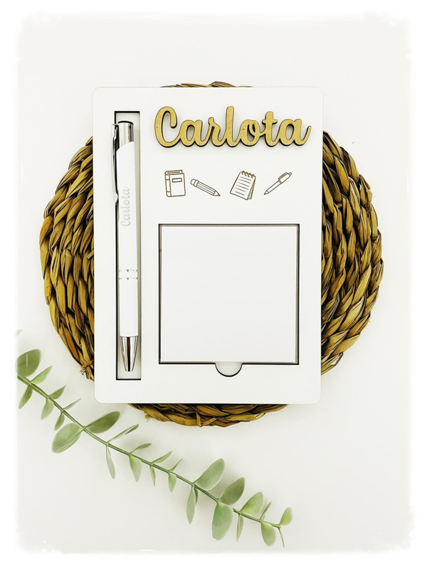 SOPORTE NOTAS BLANCO CON BOLI