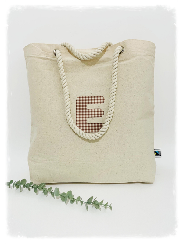 BOLSA ALGODÓN CUERDAS VICHY NATURE