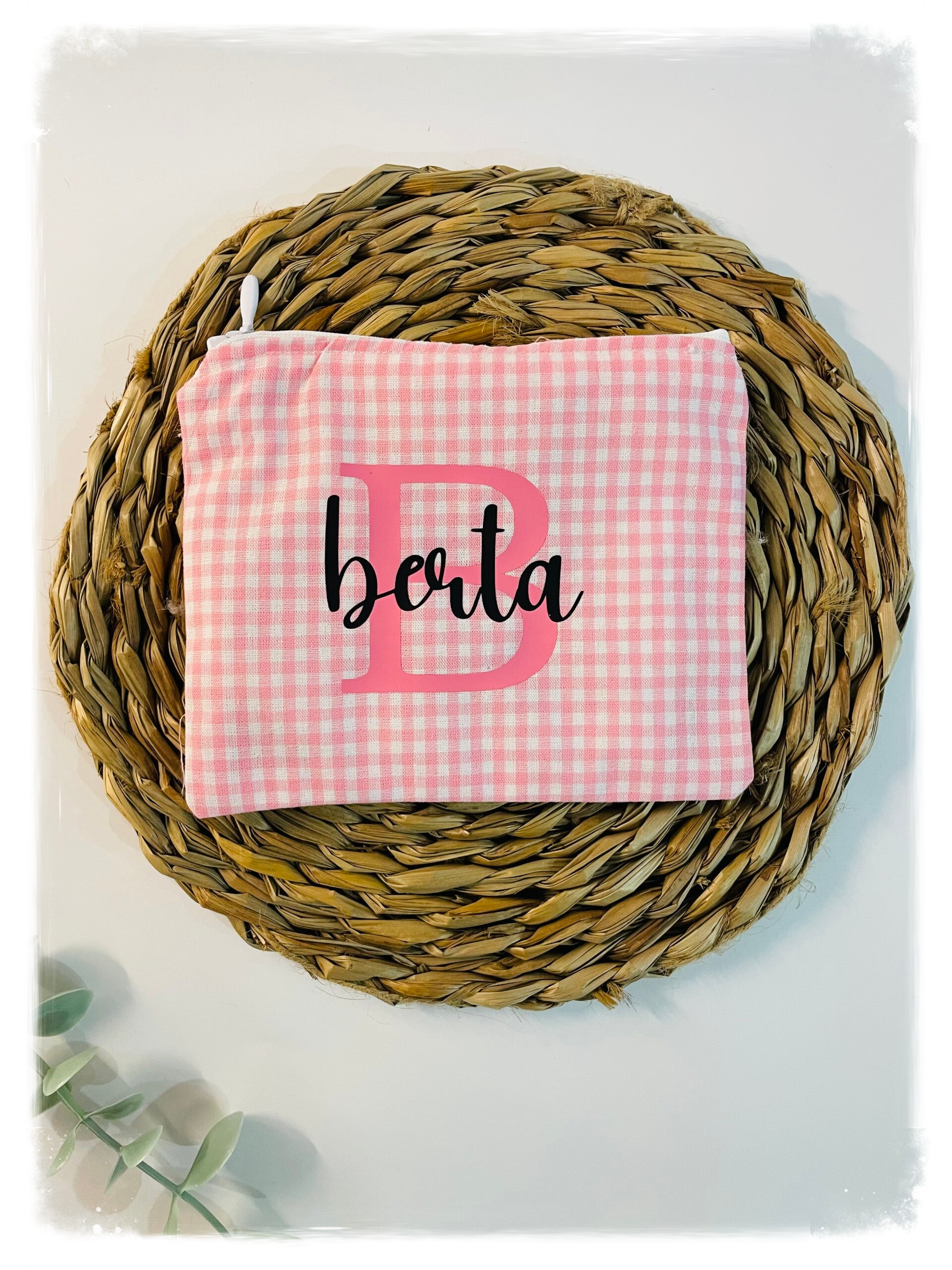 MONEDERO VICHY Rosa (algodón)