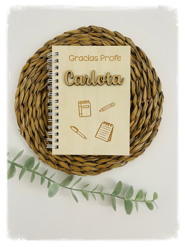 LIBRETA MADERA PROFE DINA6