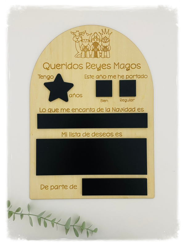 PLACA CARTA REYES MAGOS / PAPÁ NOEL