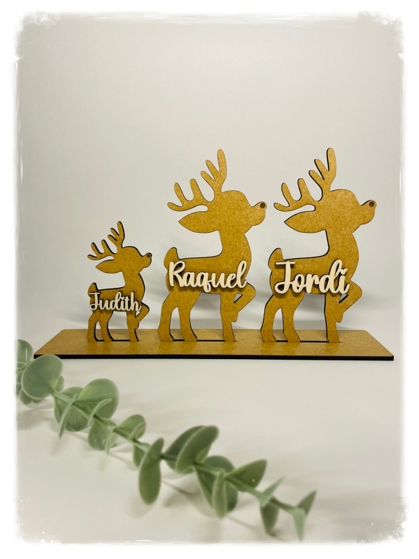 FAMILIA RENOS NAVIDAD SILUETA (configurable)