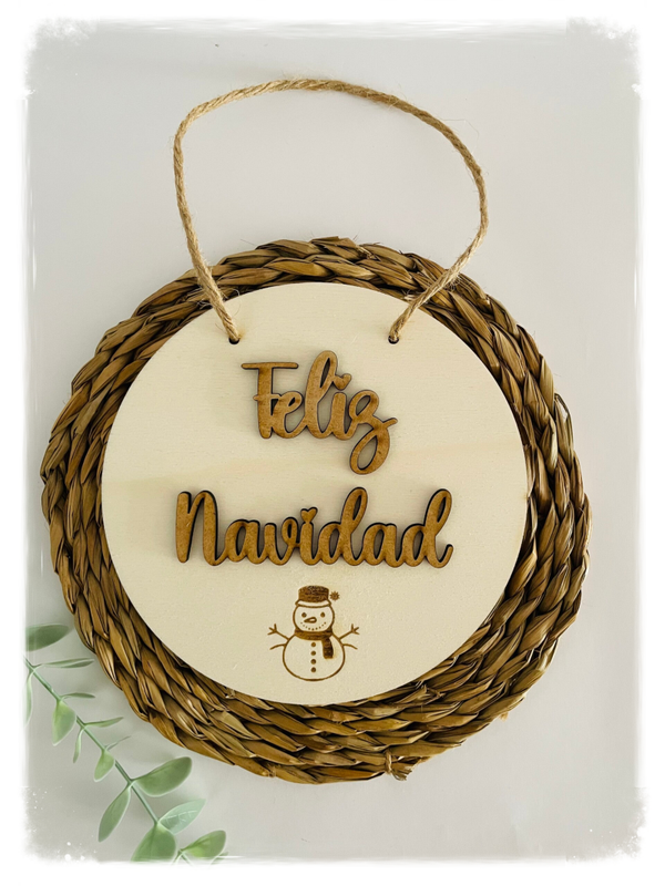 PLACA REDONDA NAVIDAD