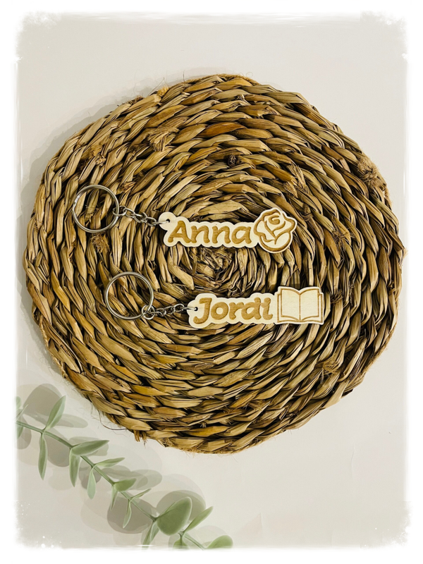 LLAVERO NOMBRE LIBRO/ ROSA