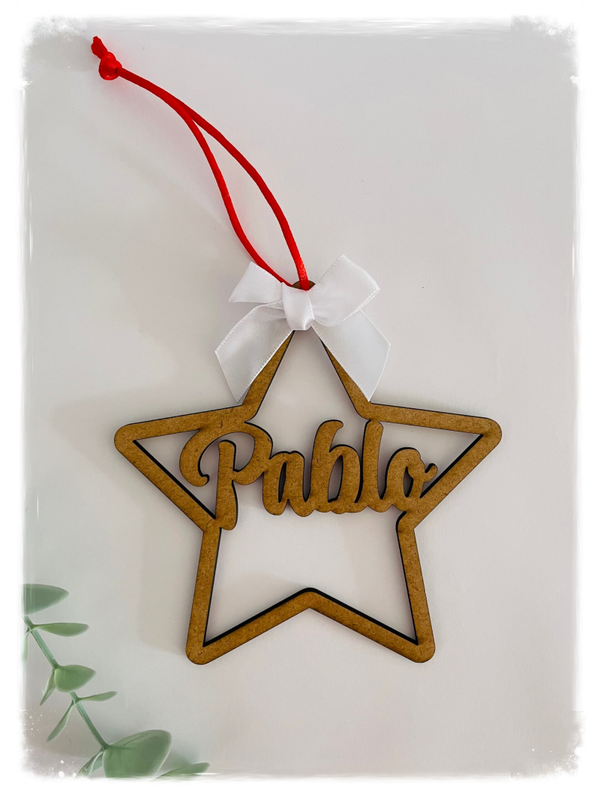 ESTRELLA ADORNO ÁRBOL NAVIDAD mdf