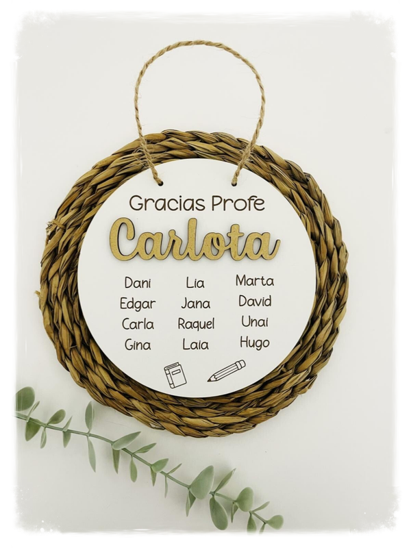 PLACA REDONDA PROFE