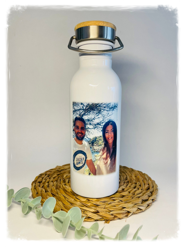 BOTELLA CON TAPA DE BAMBÚ Foto