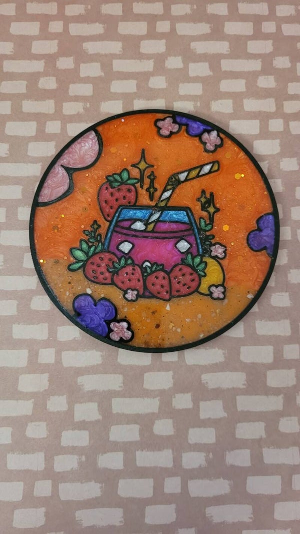 dessous de tasse jus de fruit