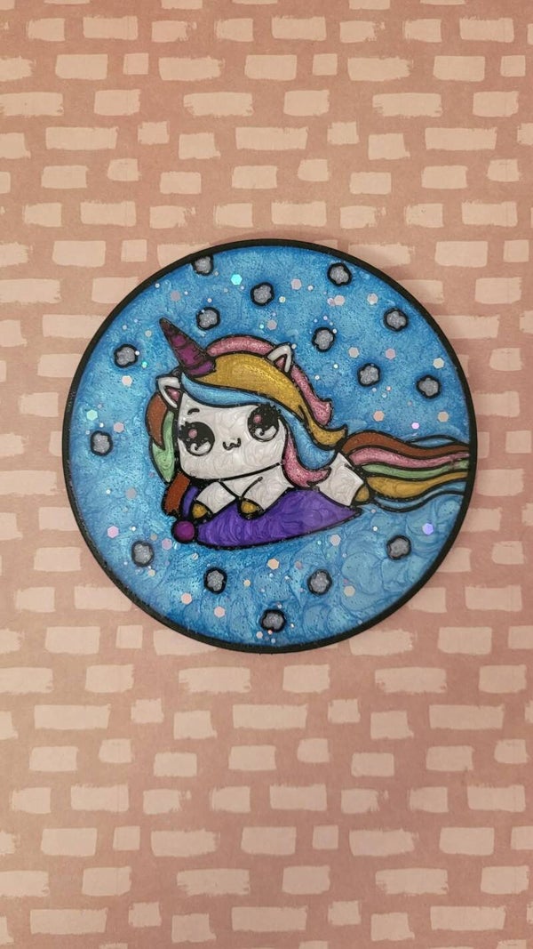 dessous de tasse licorne