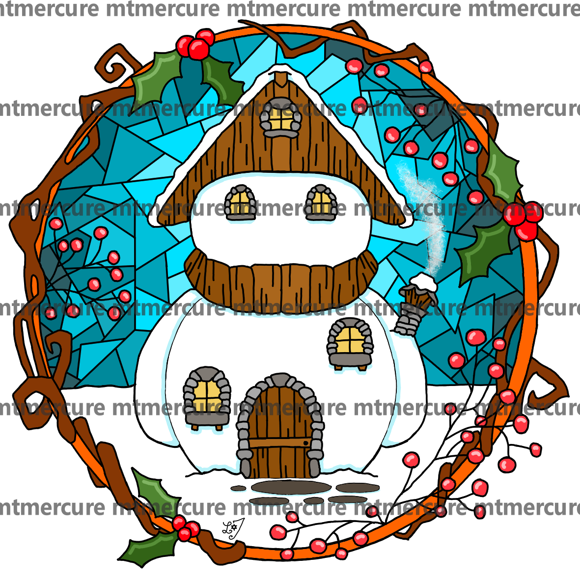 PDF Chaumière hivernal