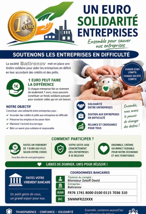 Verser 1 euro pour soutenir