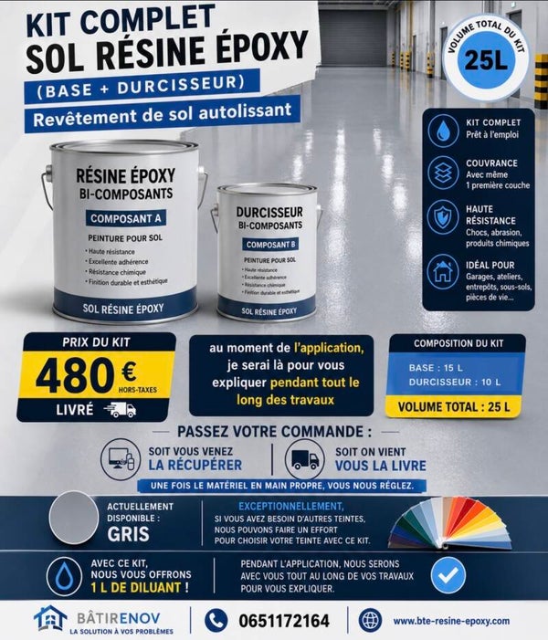 Revêtement de sol auto-lissant