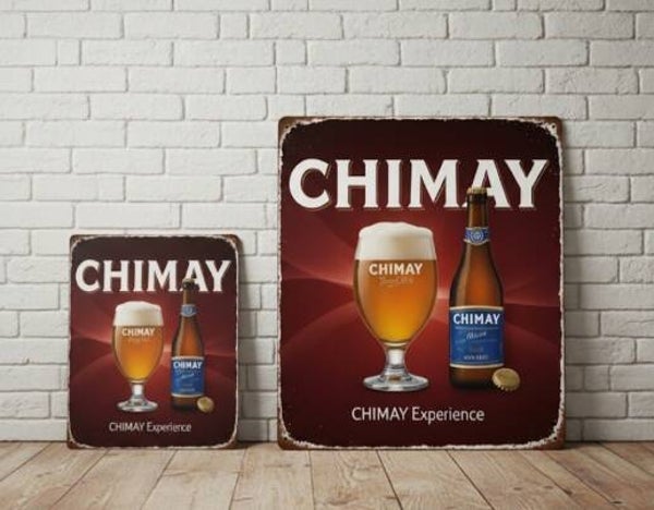 Chimay Metalen Bord (Experience Rood)