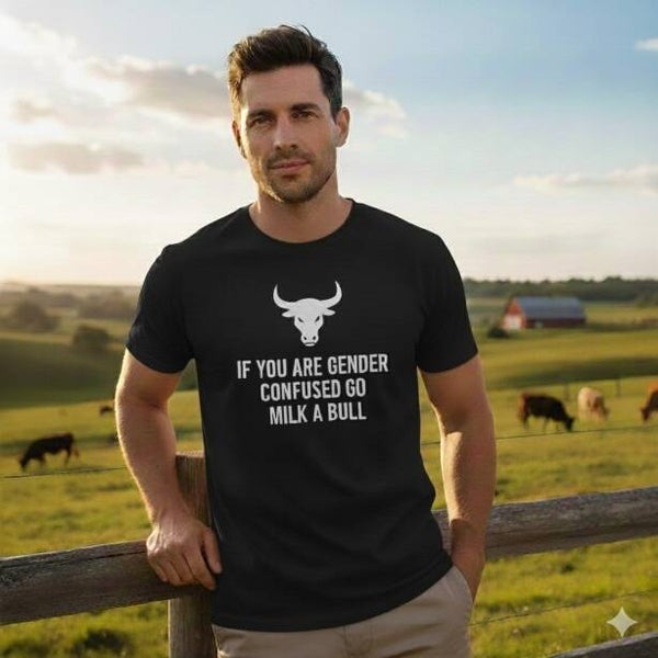 Milk a Bull" T-shirt - 100% Katoen Heren