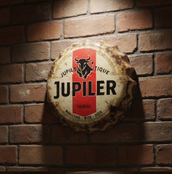 Jupiler Metalen Kroonkurk Extreme Vintage/Roest (43 cm)