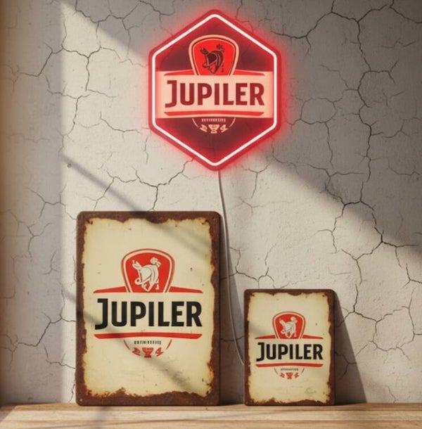 Jupiler Metalen Bord - Klassiek Crème Logo