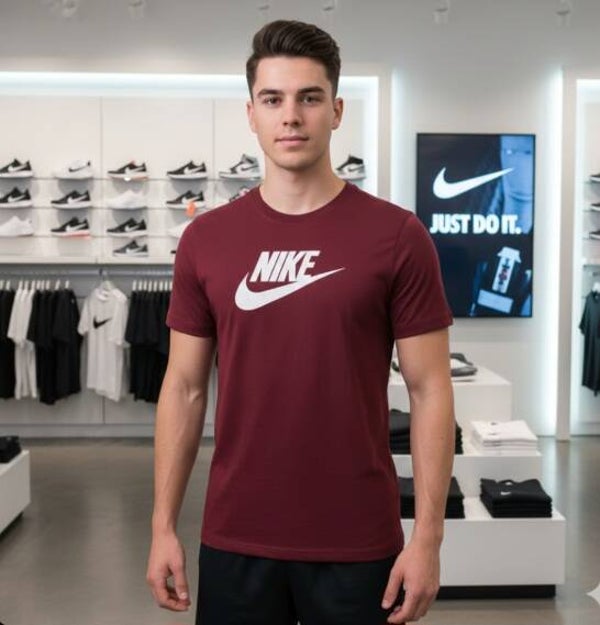 Nike Sportswear Essential Logo T-Shirt - Bordeaux