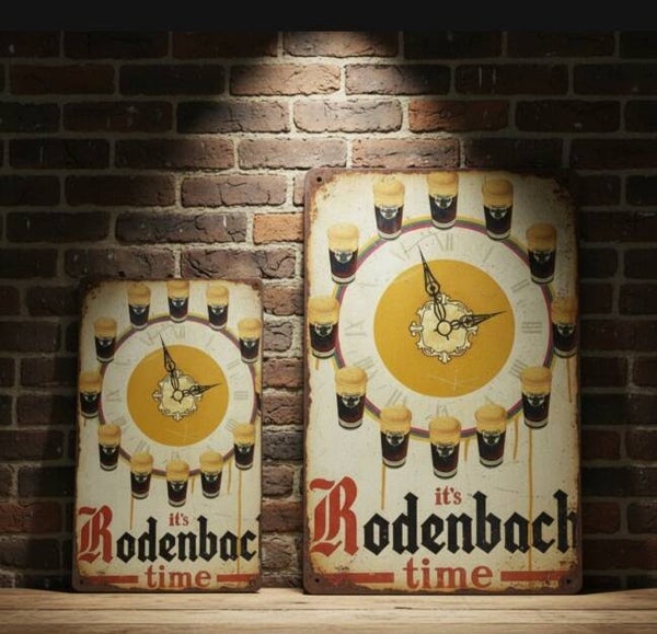 Rodenbach Metalen Bord (Klok It's Time)